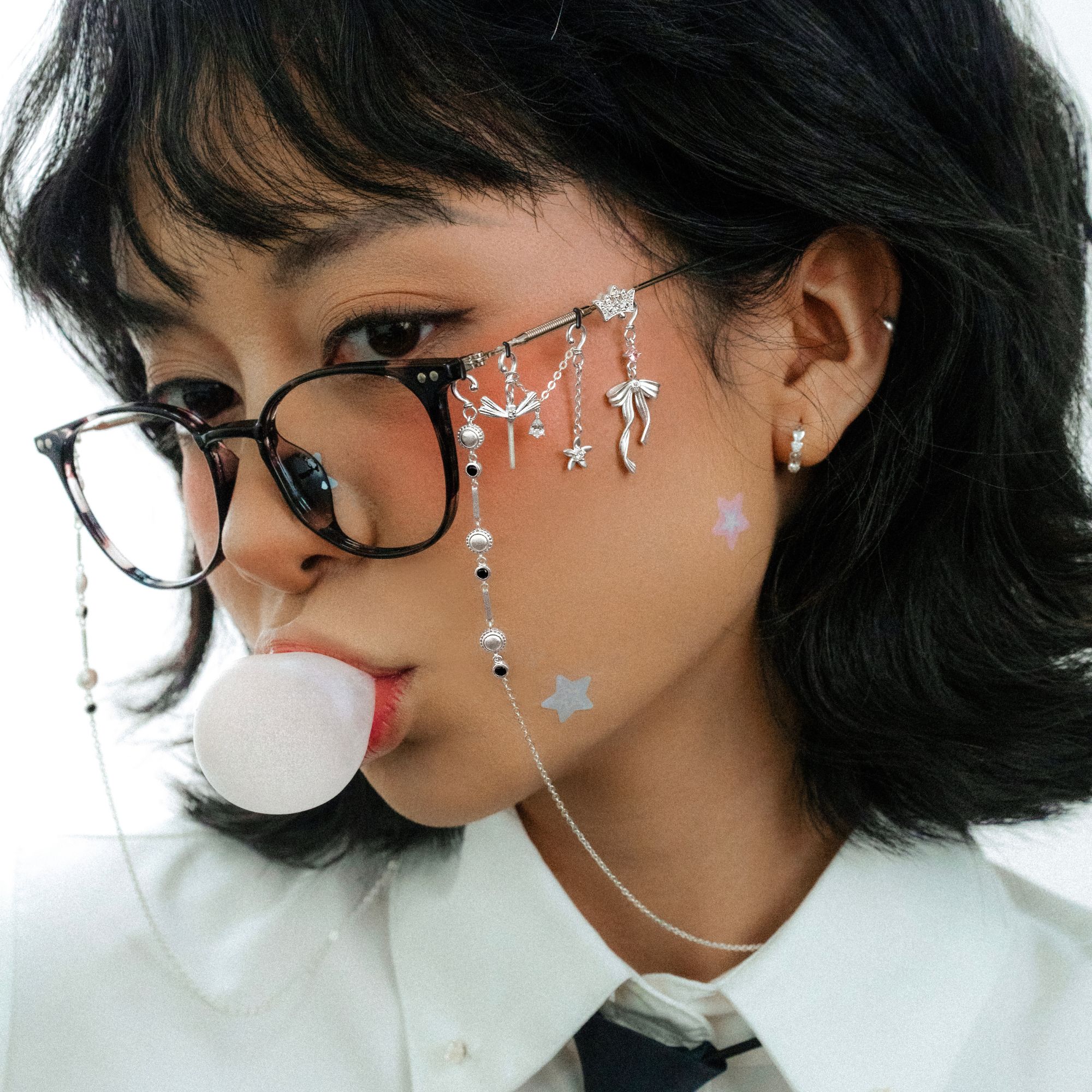 Charm Kính Bạc 925 Nơ nhỏ -  Tiny Bow - VKC16