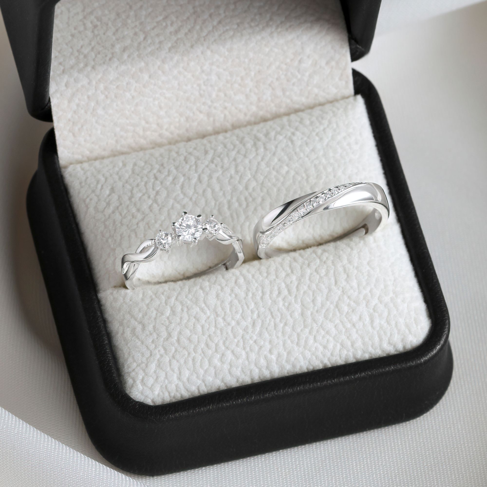 (Một Cặp) Nhẫn Đôi Freesize Bạc 925 Couple Ring - VYR01 & VYR04