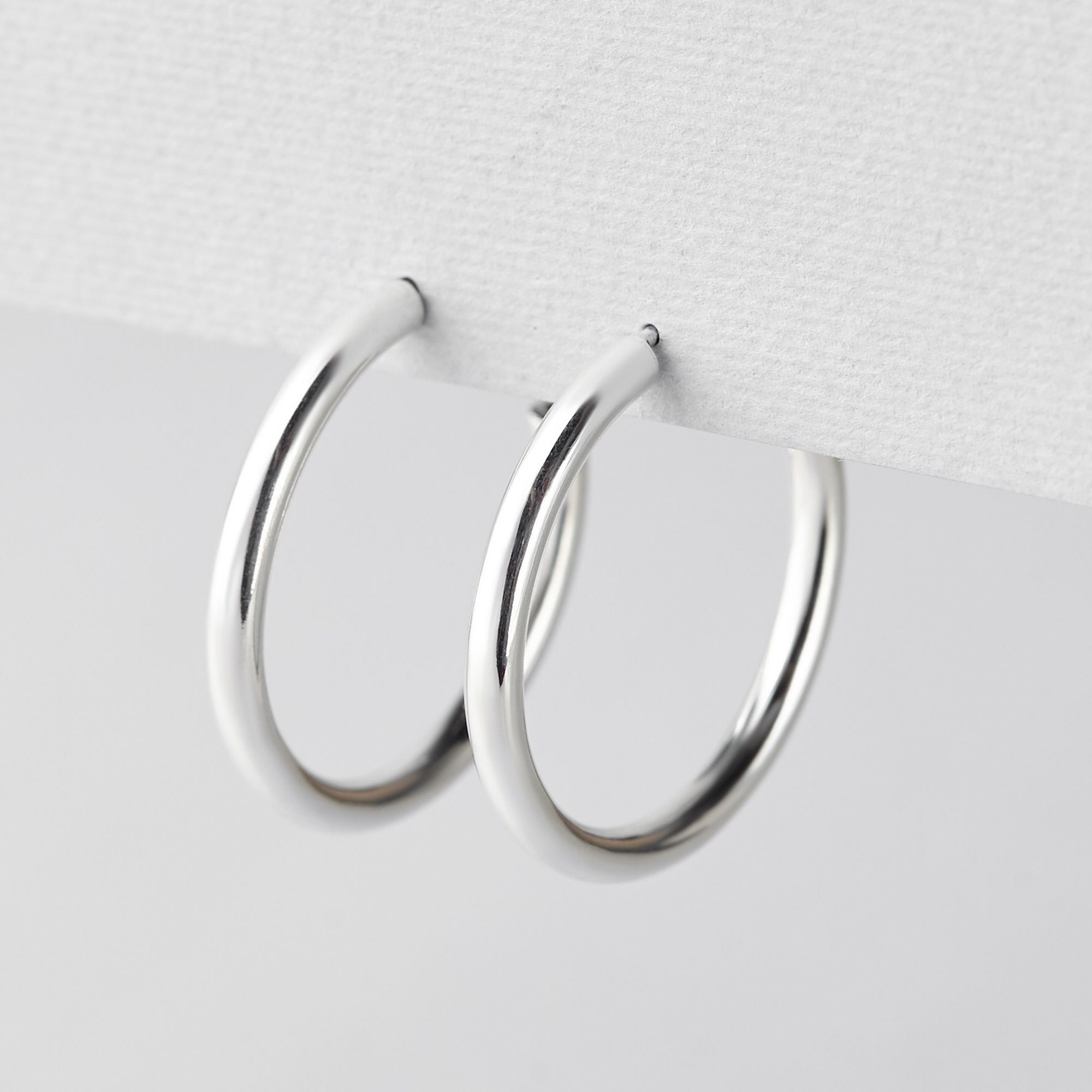 (1 Cái) Khuyên Tai Tròn Hoop Bạc 925 Open Hoop Earrings - BE08