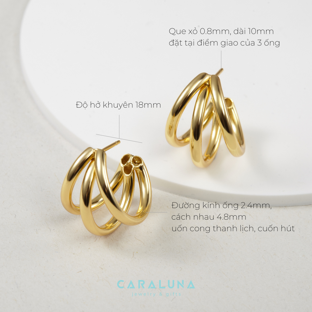 Khuyên Tai Bạc 925 C Hoop Ống Sang Trọng My Lady - BE38
