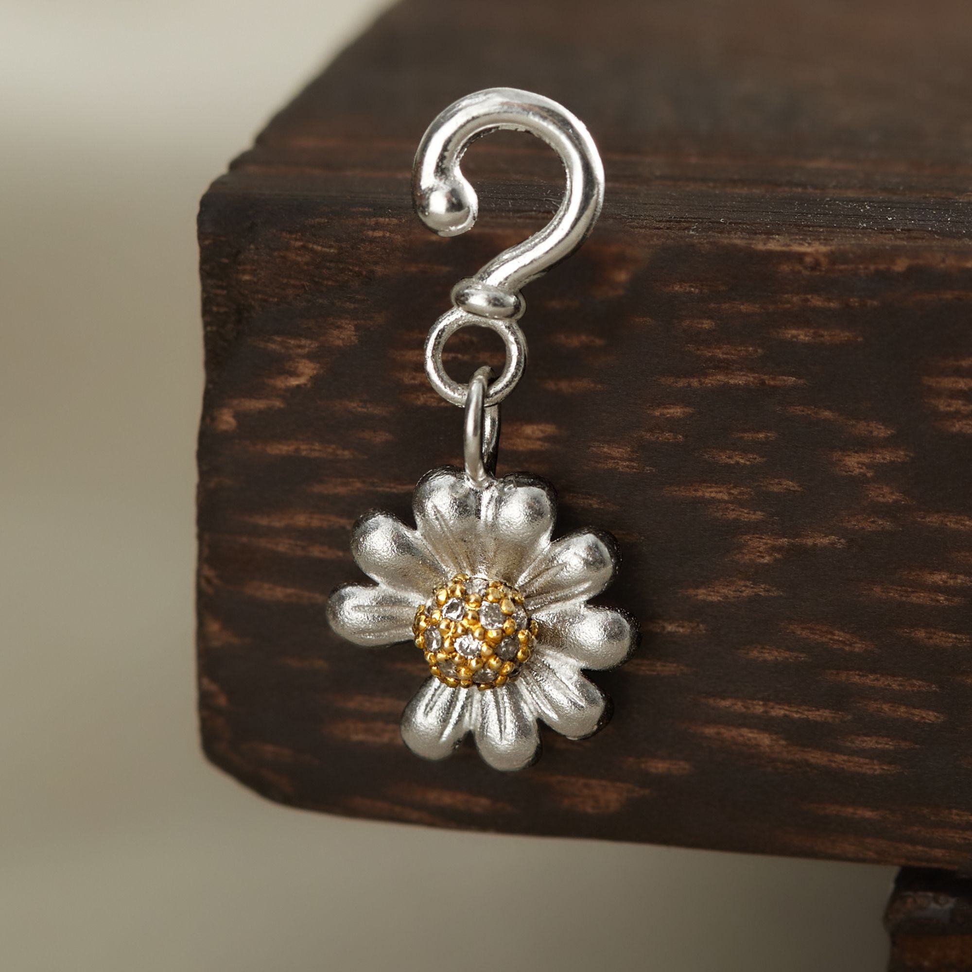 Charm Kính Bạc 925 Hoa Cúc - Daisy Bloom - VKC03