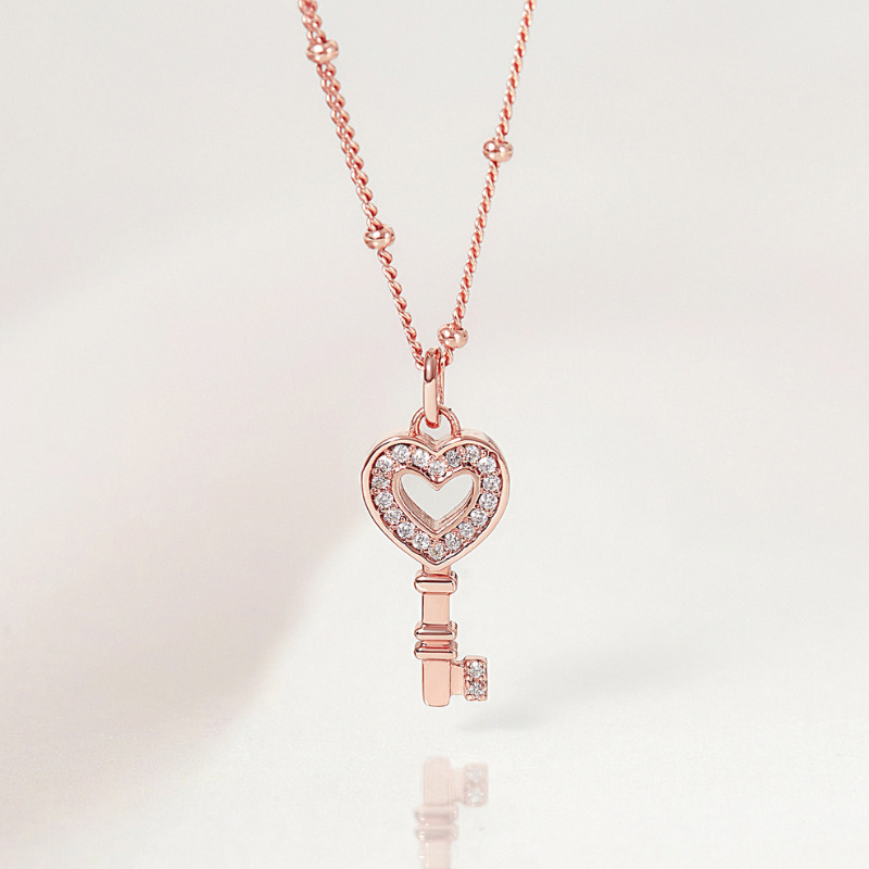 Dây Chuyền Bạc 925 Chìa Khóa Trái Tim Heart Lock - VYN59