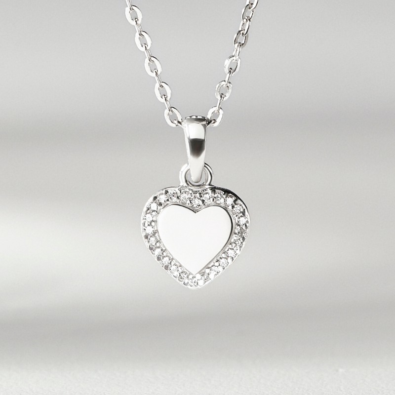 Dây Chuyền Bạc 925 Đính Đá Hình Trái Tim Lãng Mạn Romance - VYN505