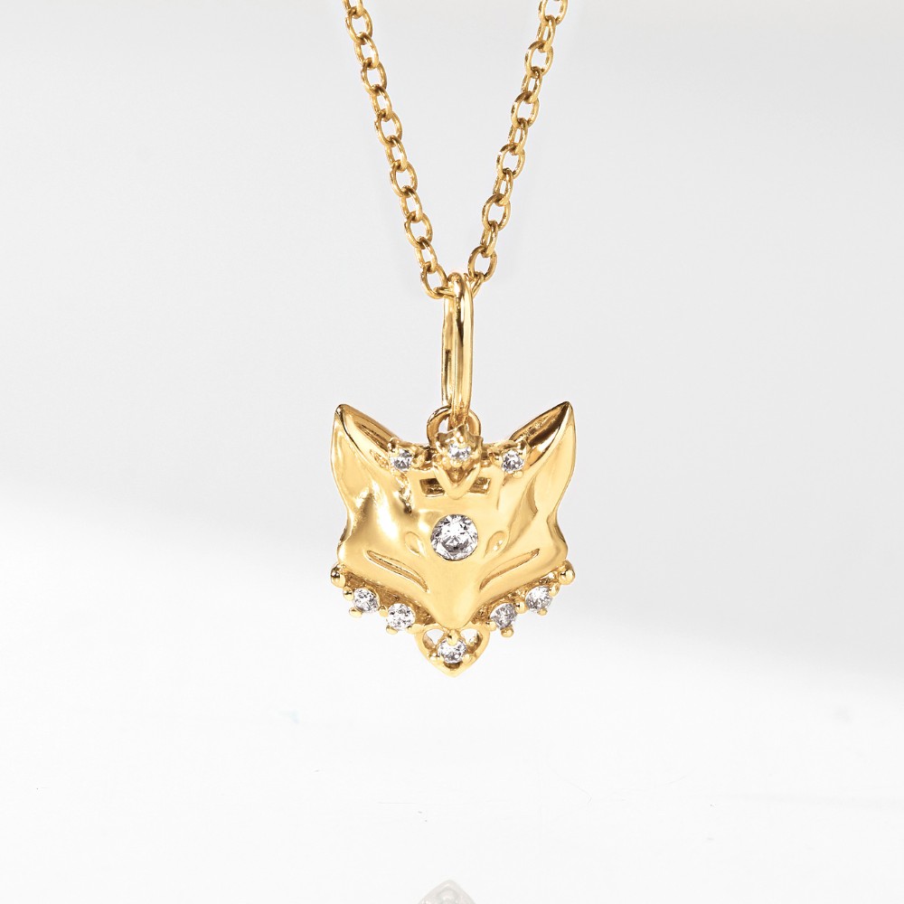 Dây Chuyền Bạc 925 Mặt Hồ Ly Đính Đá Fox Necklace - VGN18