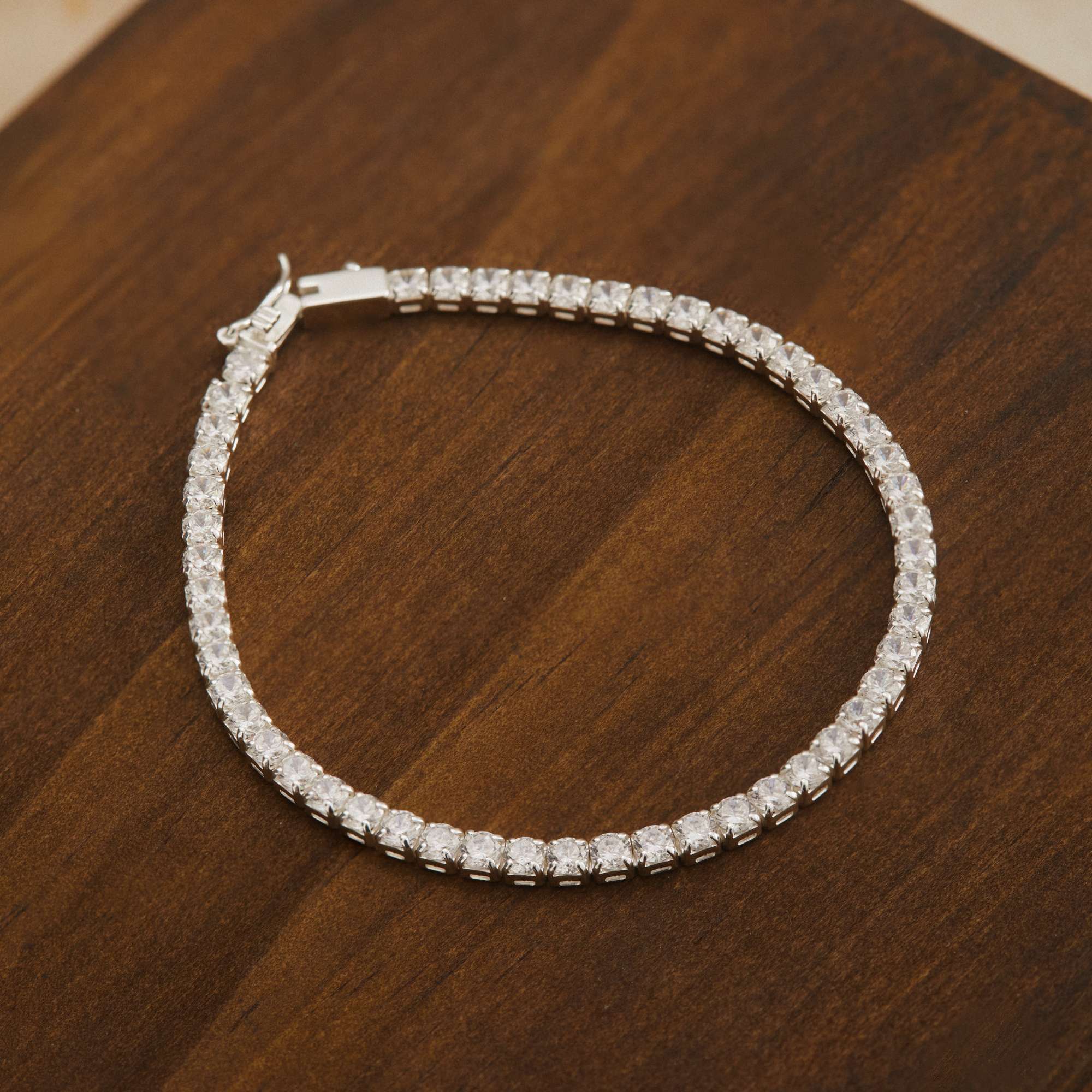 Vòng Tay Tennis Bạc 925 Đính Đá Full Vòng Đá 3mm - VCB517