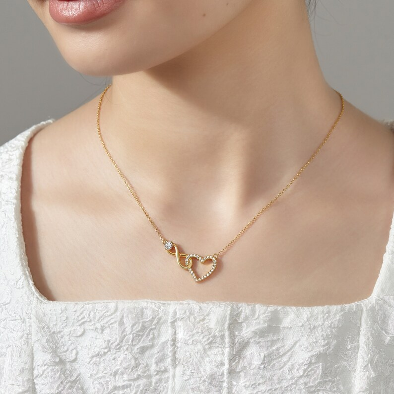 Quà Tặng 8/3 Dây Chuyền Bạc 925 Trái Tim Vô Cực Đính Đá Tình Yêu Vĩnh Cửu - Infinite Love - VYN11