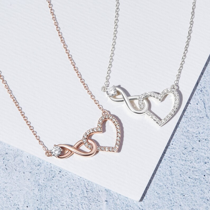 Quà Tặng 8/3 Dây Chuyền Bạc 925 Trái Tim Vô Cực Đính Đá Tình Yêu Vĩnh Cửu - Infinite Love - VYN11