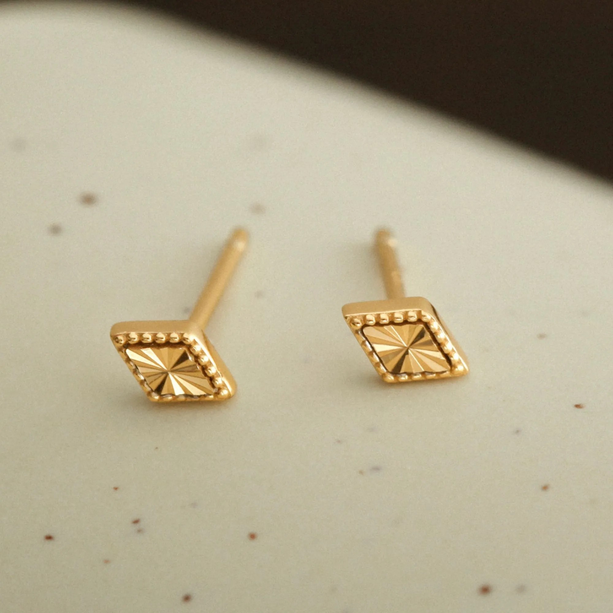 Khuyên Tai Bạc 925 Stud Hình Lục Giác - ODE247