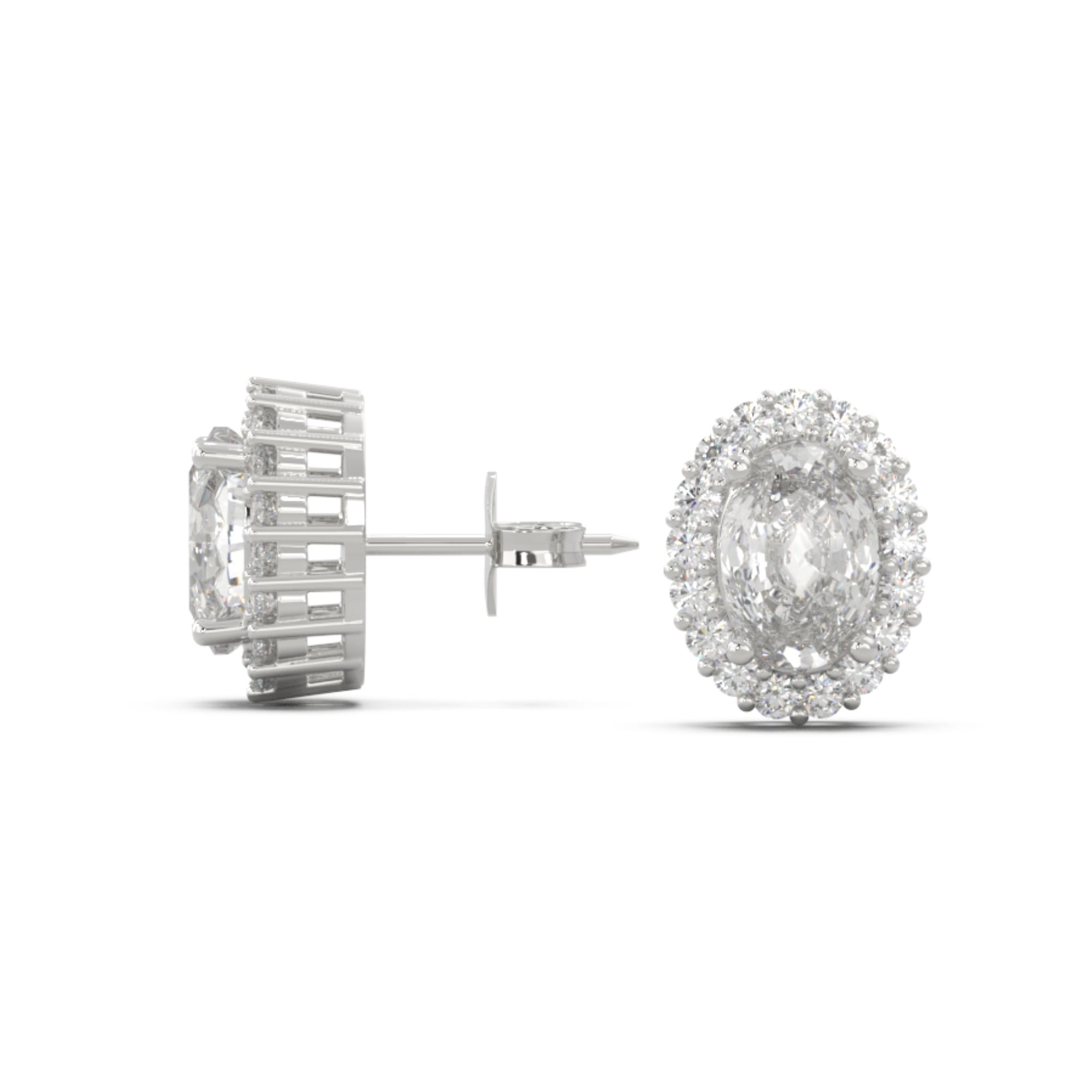 Bông Tai Kim Cương Moissanite Trắng - VHE01-02