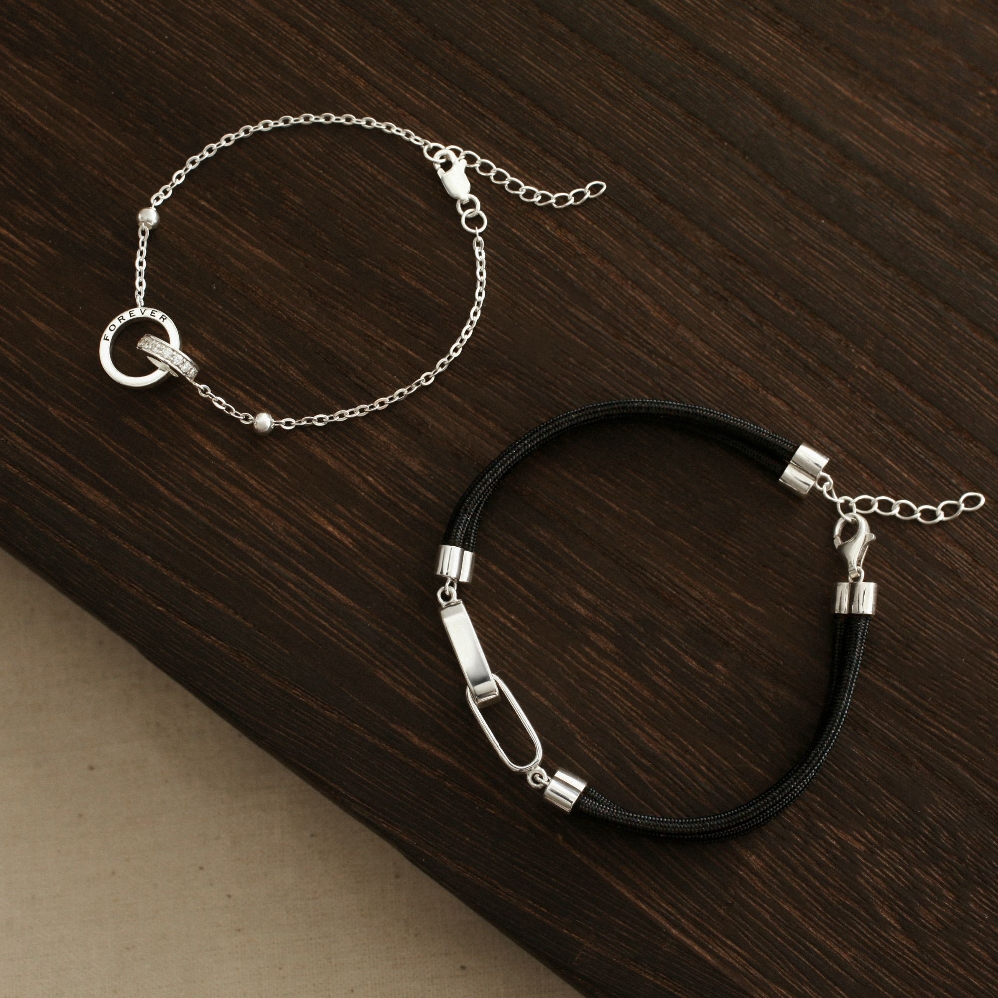 (Một Cặp) Bộ Vòng Tay Đôi Eternity Love Nam Nữ Ý Nghĩa - LDB28-VYB29