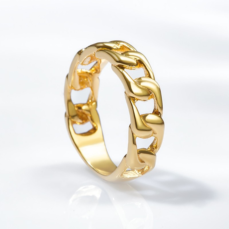 Nhẫn Bạc 925 Dạng Dây Xích Cuban Ring - VSR07