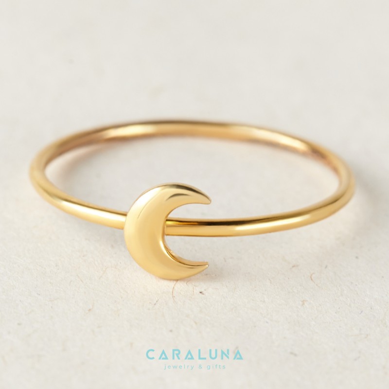 Nhẫn Bạc 925 Hình Mặt Trăng Khuyết Dainty Lady - BR10