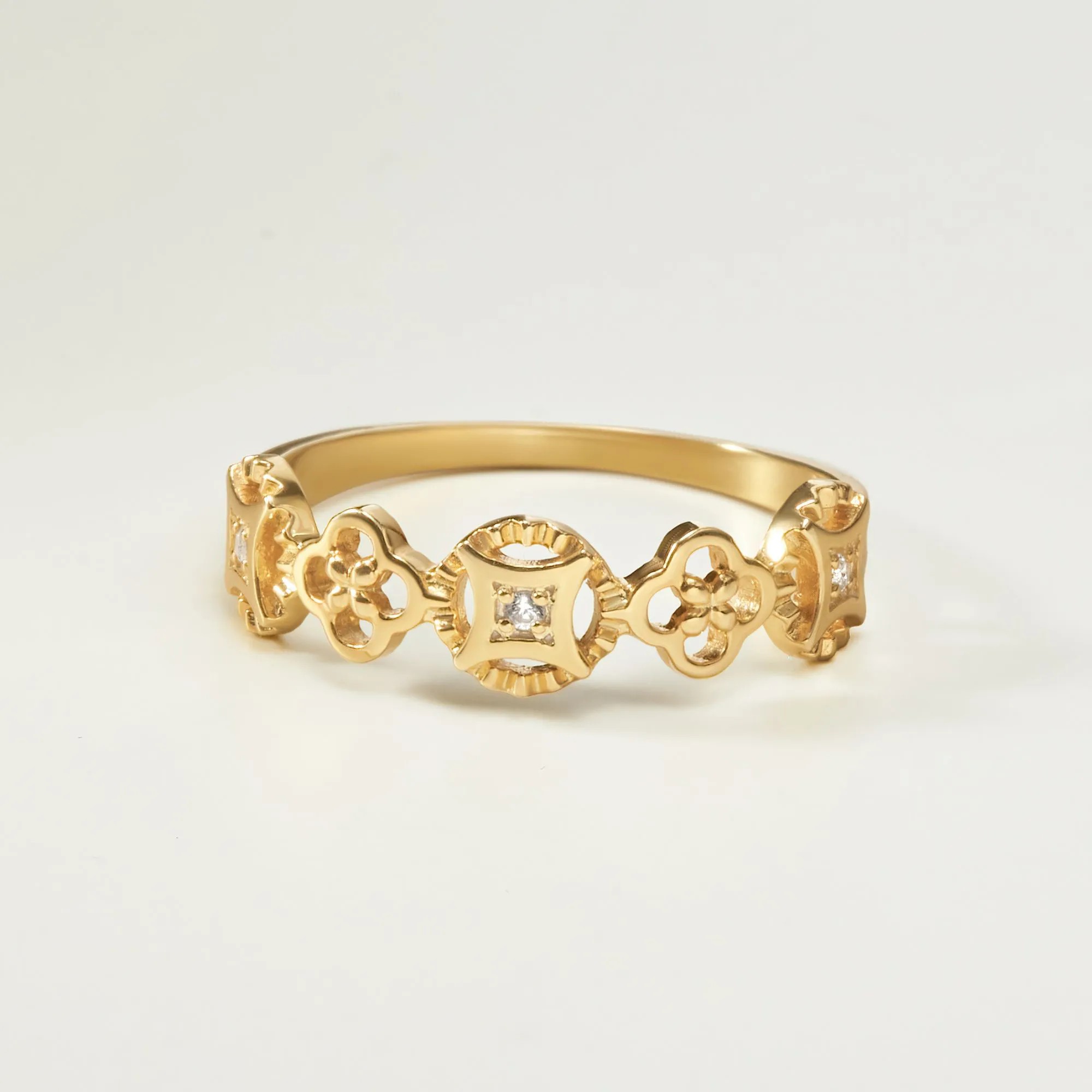 Nhẫn Bạc 925 Kim Tiền Tài Lộc Đính Đá - VCR37