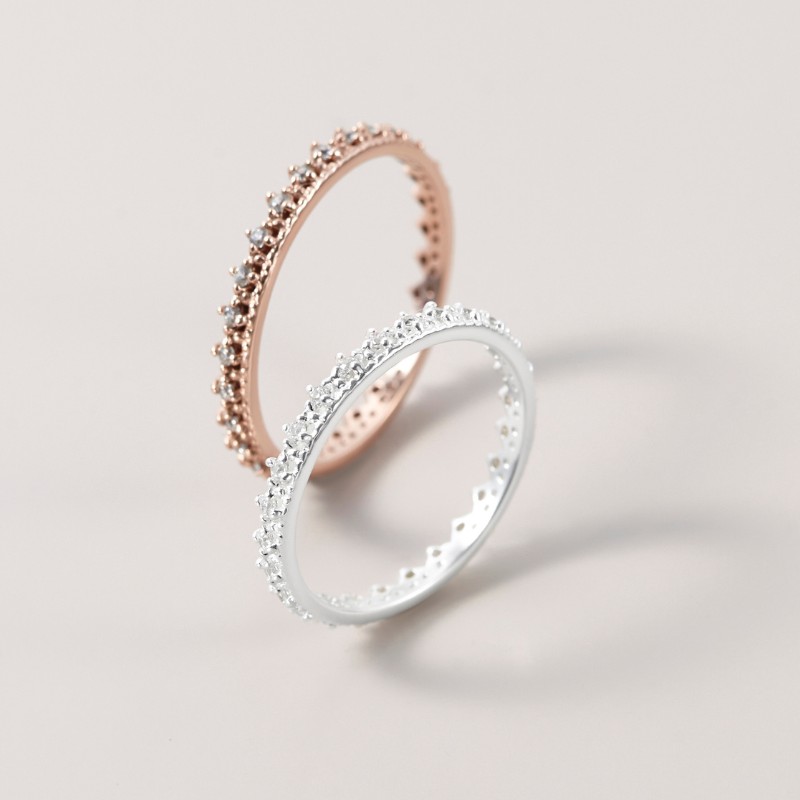 Nhẫn Bạc 925 Vương Miện Công Chúa Đính Đá Crown Princess - VGR06