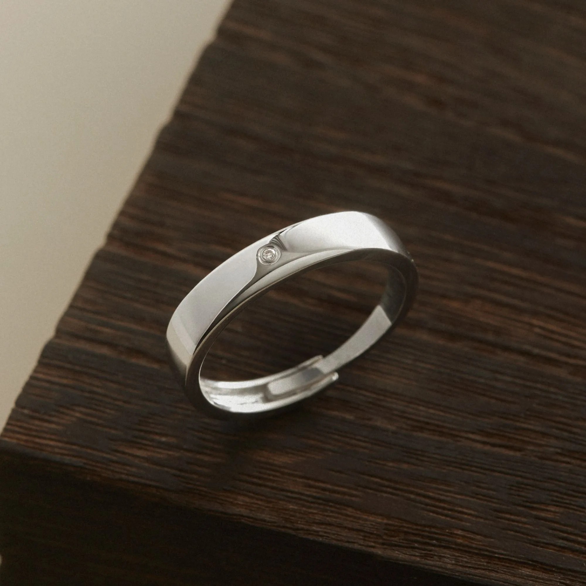 Nhẫn Freesize Bạc 925 Nam Đính Đá Chìm Nút Thắt Knot Ring - VYR16
