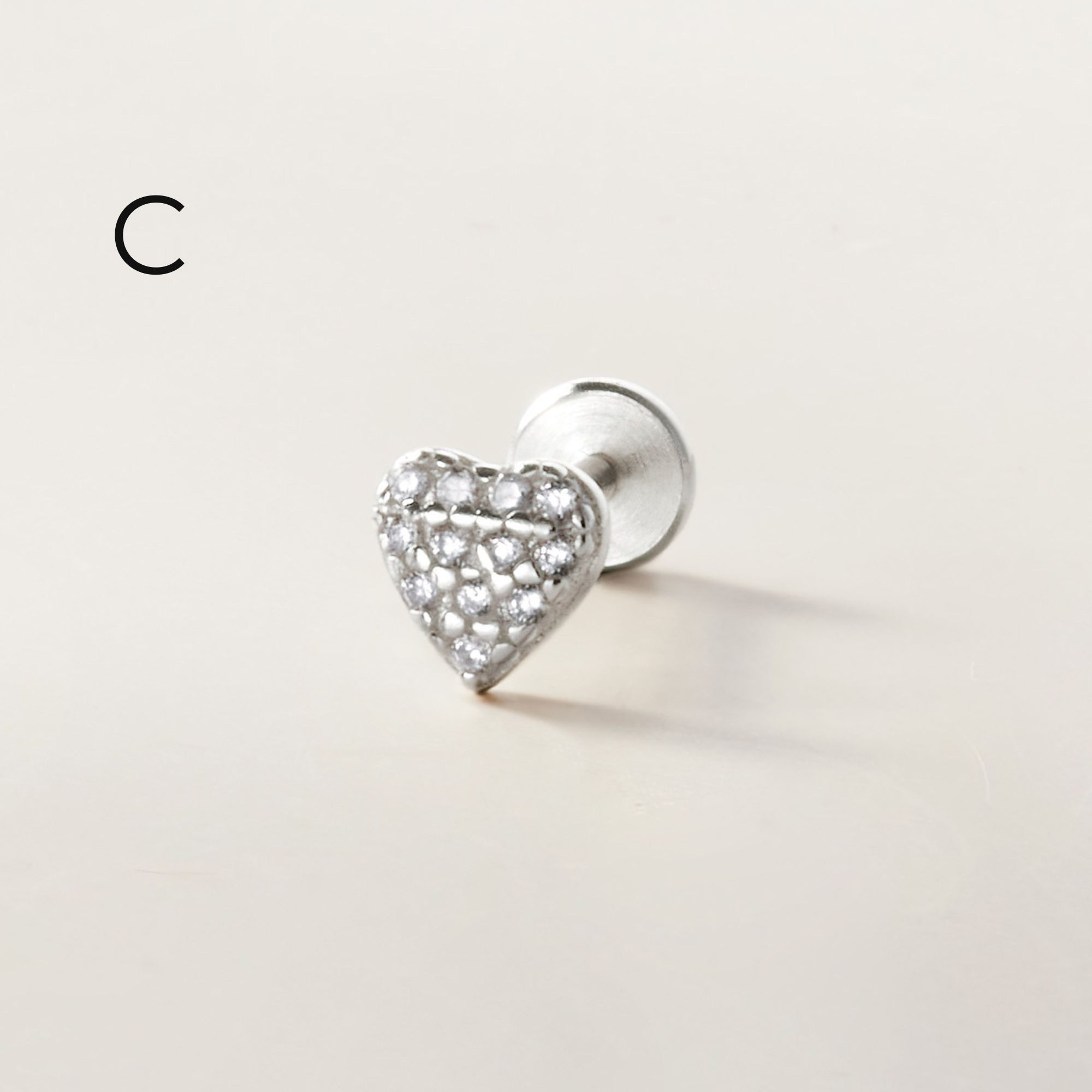 Set Khuyên Tai Chốt Phẳng Bạc 925 Flat Back Classic - Set Bling Studs