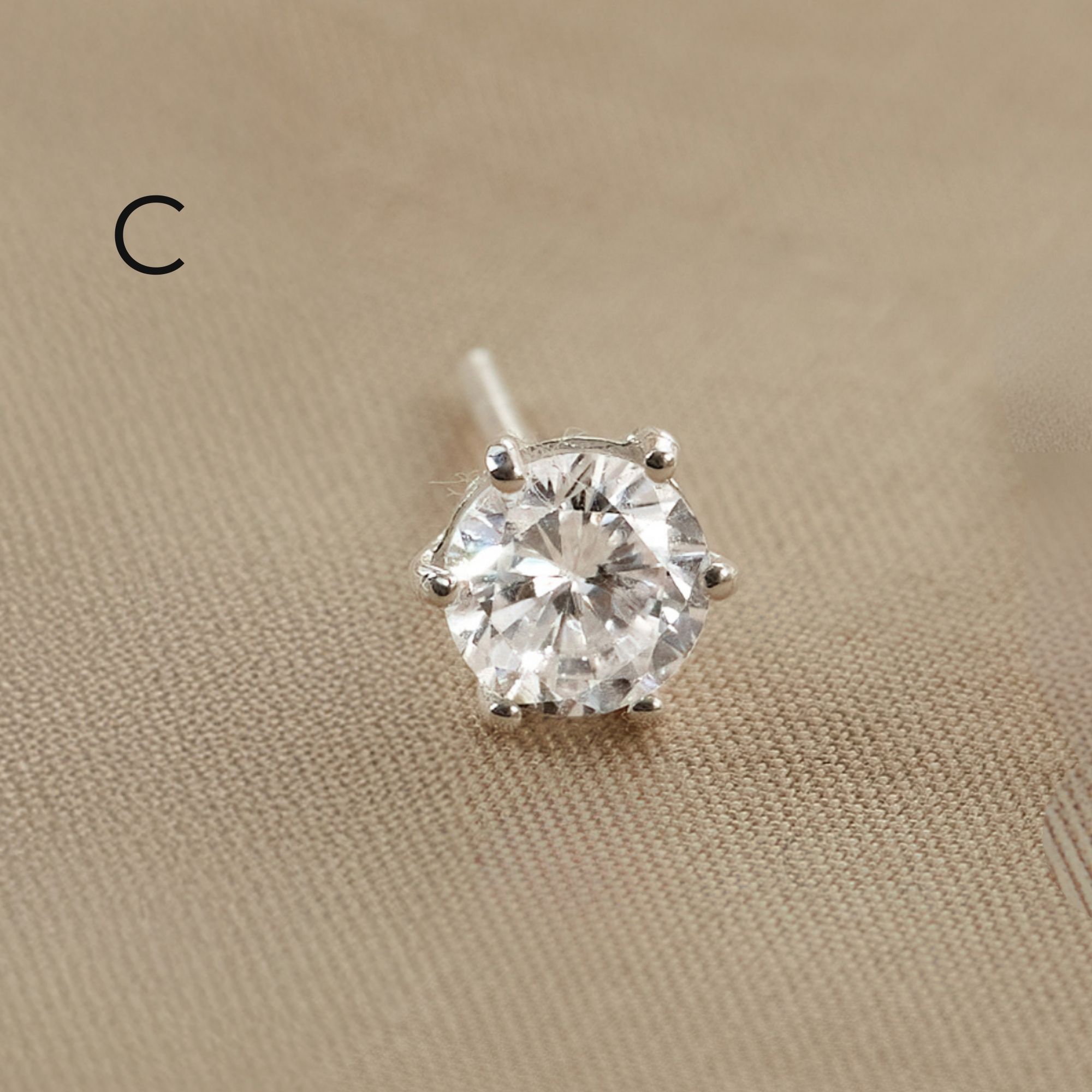 Set Khuyên Tai Vương Miệng Bạc 925 Nữ Tính - Set Crown Studs