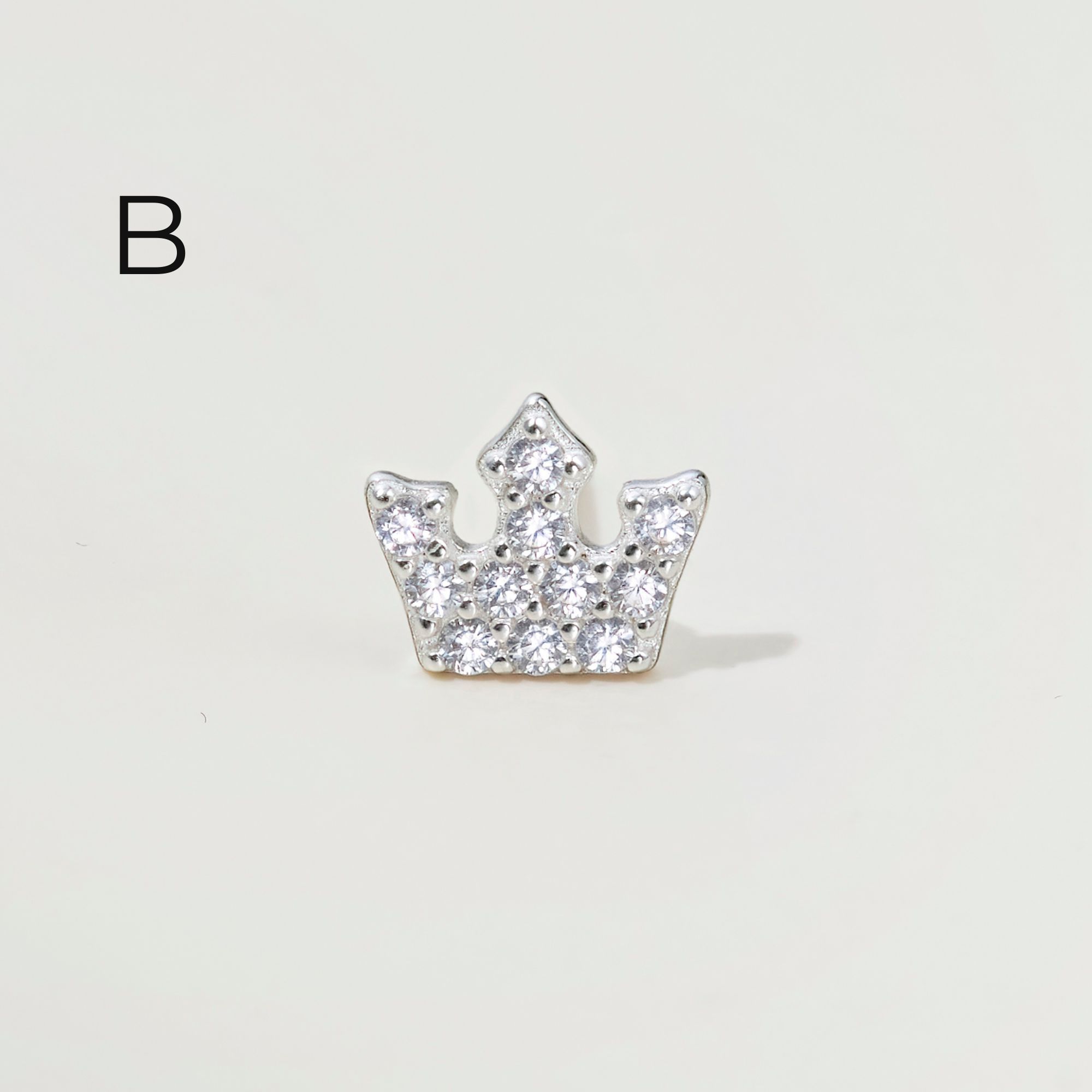 Set Khuyên Tai Vương Miệng Bạc 925 Nữ Tính - Set Crown Studs