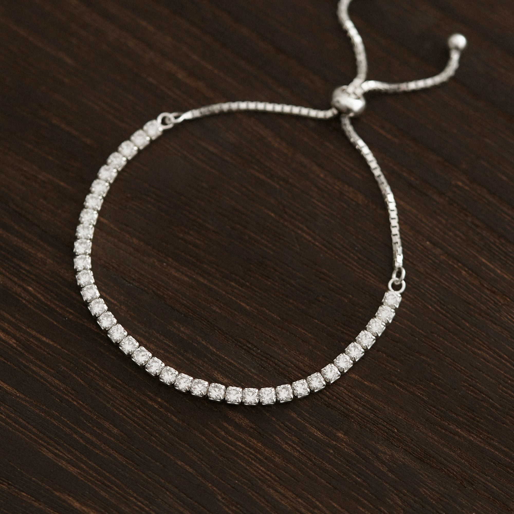 Lắc Tay Bạc 925 Tennis Dây Rút Bản Lớn - VCB23