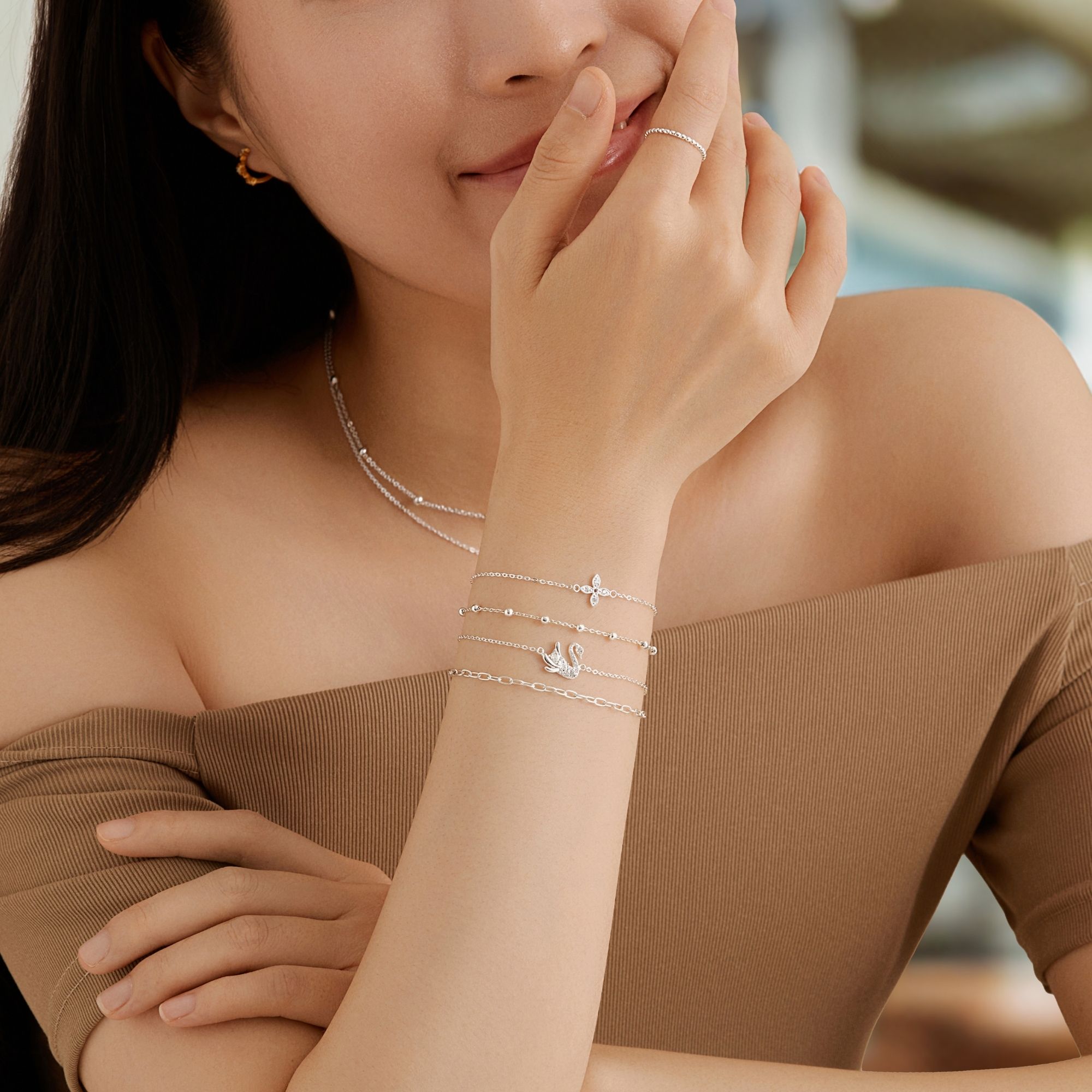 Lắc Tay Bạc 925 Dây Xích Classic - Small Paperclip Chain - VCB24
