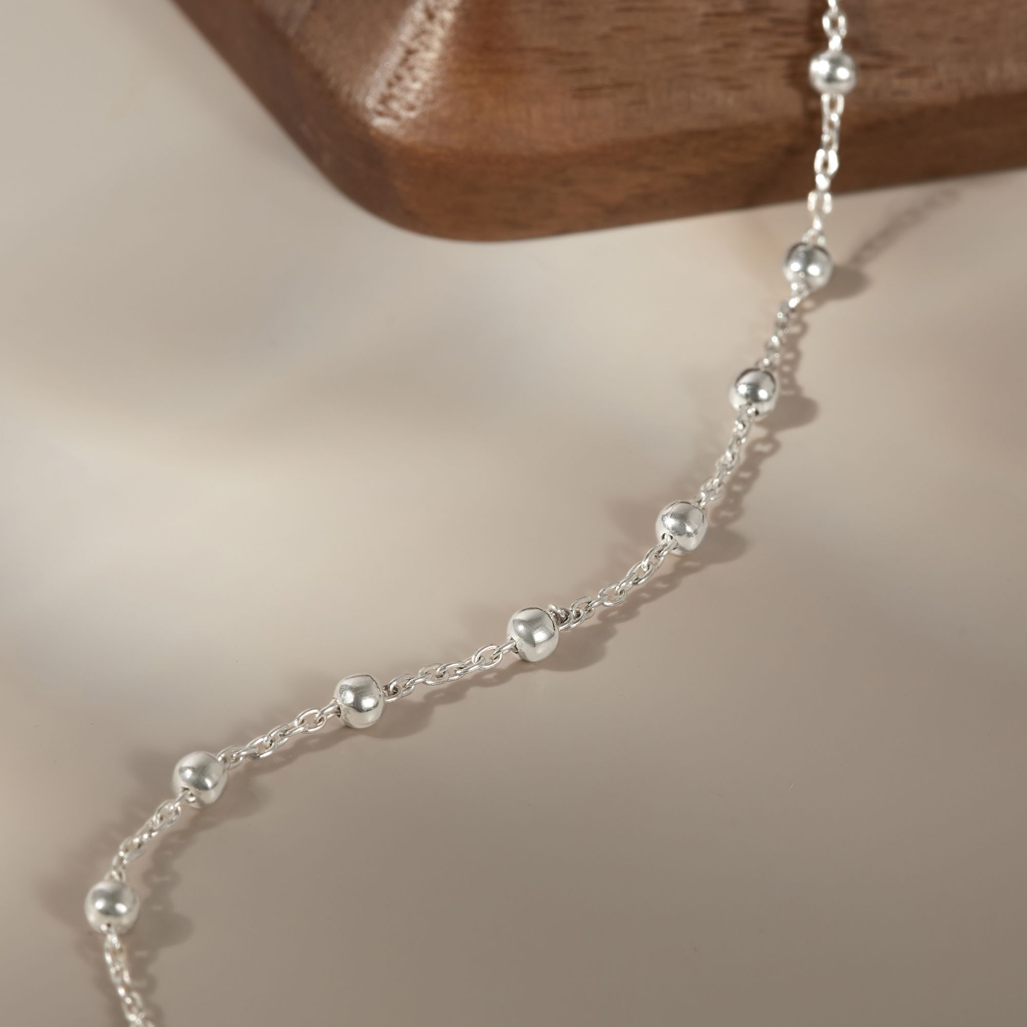 Lắc Tay Bạc 925 Dây Xích Bi Classic - Beaded Chain - VCB25