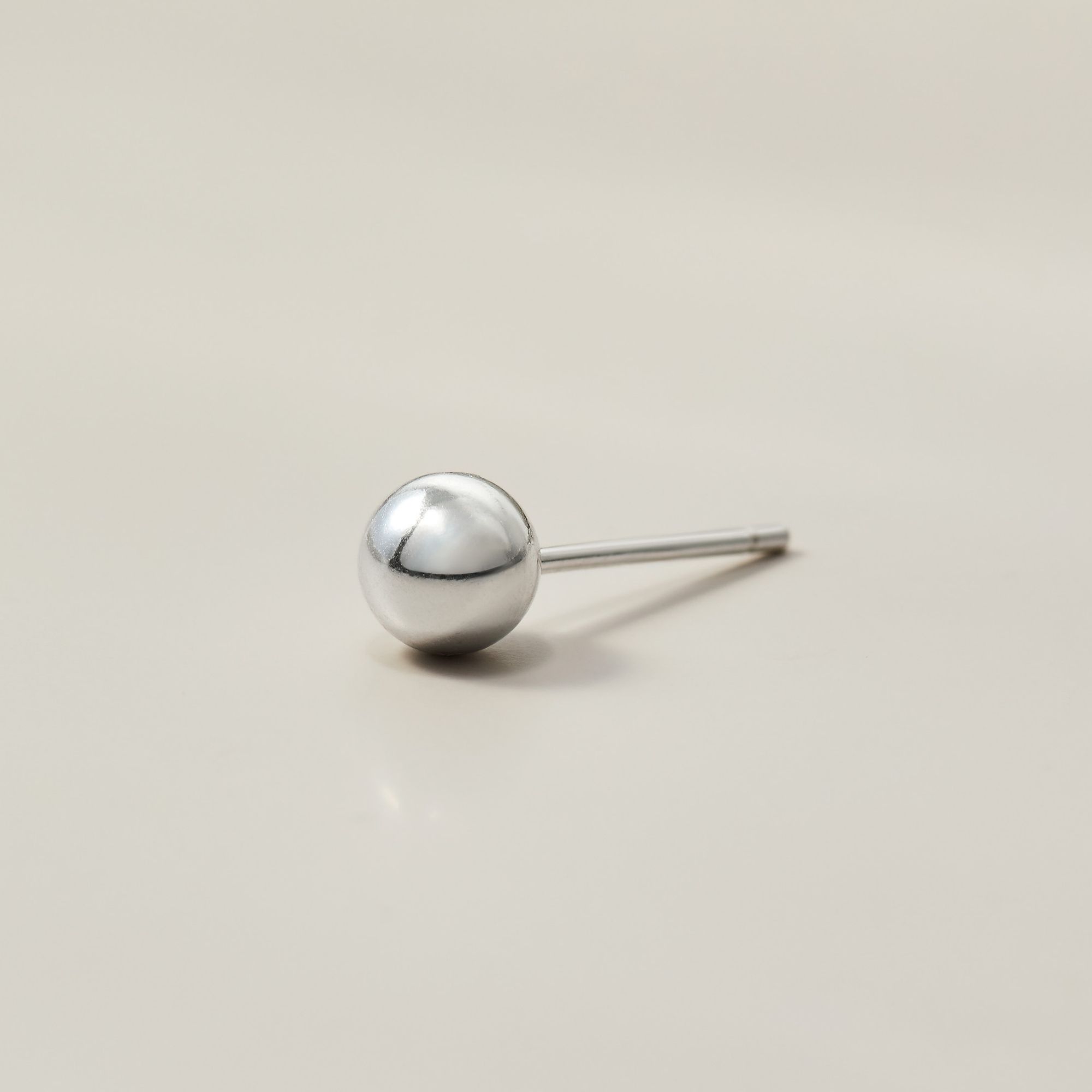 (1 Cái) Khuyên Tai Bạc 925 Nụ Bi Tròn Các Size 2.5-3-4-5 Ly - Ball Stud (Giá 1 chiếc)