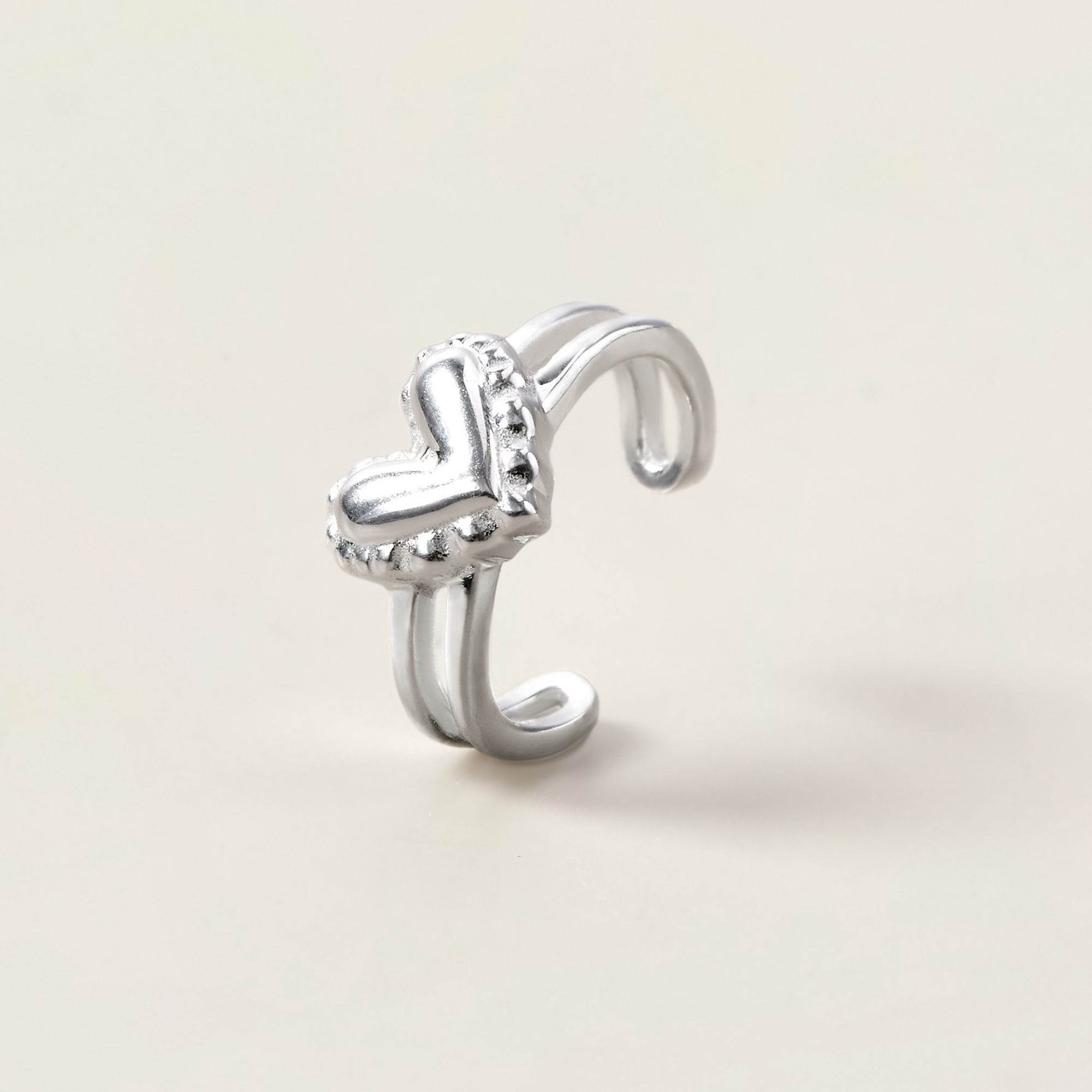 Set Khuyên Tai Trái Tim Classic - Earrings Stack Hoa Tai Trái Tim Bạc 925 CARA LUNA - Set Heart Earrings (3 chiếc)