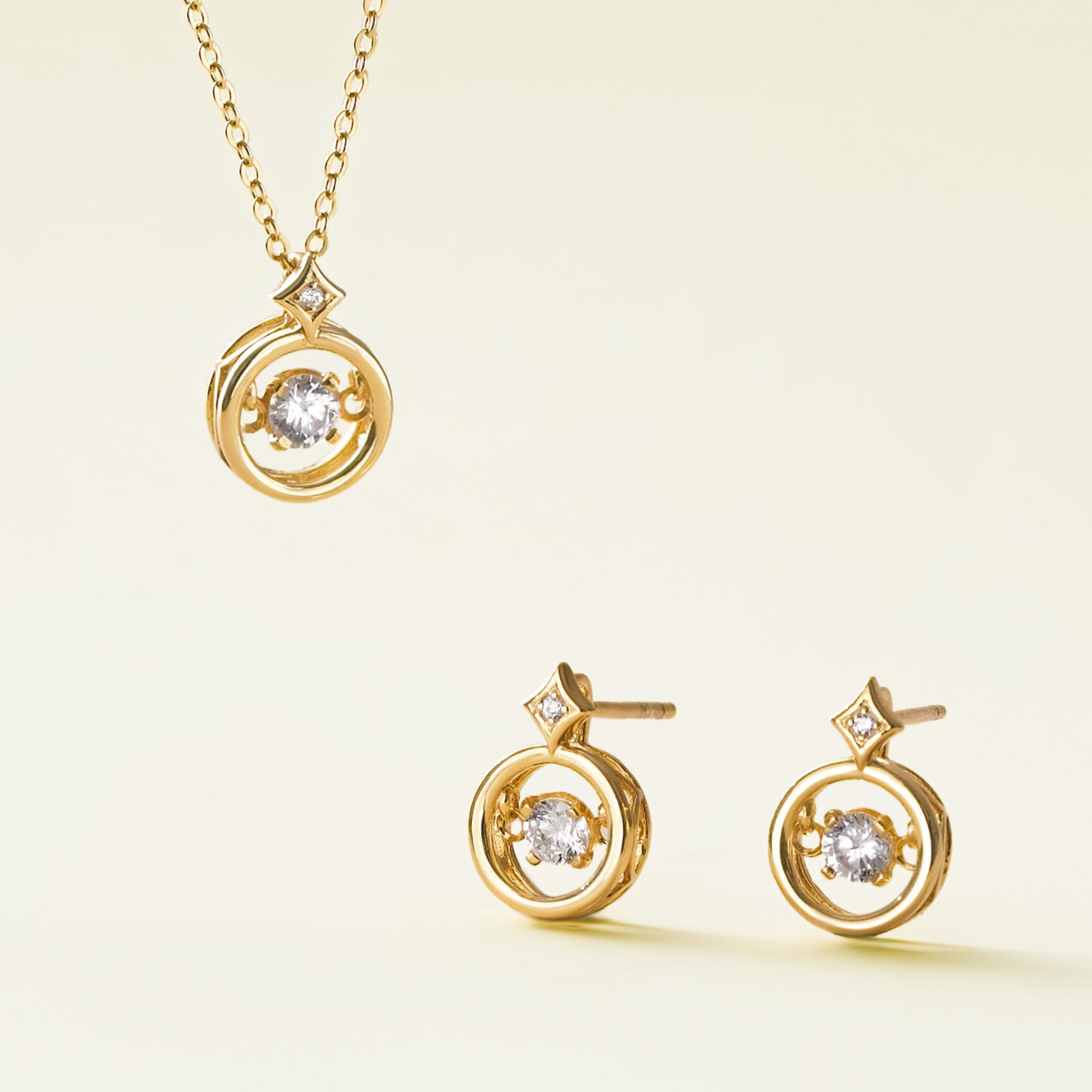 Khuyên Tai Bạc 925 Mặt Tròn Đá Nhảy Hình Ngôi Sao Star Dancing Stone - VCE46