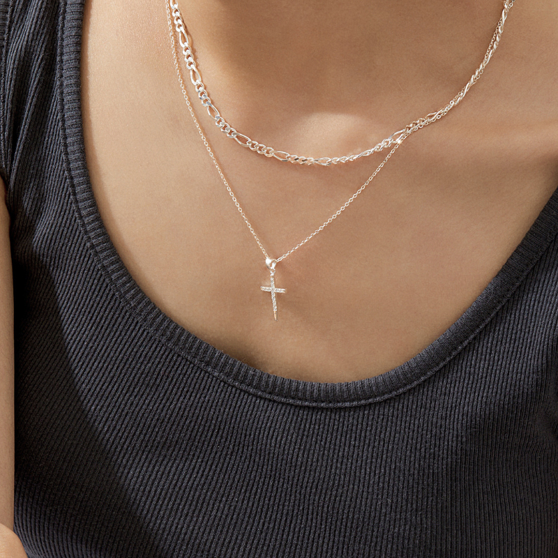 Dây Chuyền Bạc 925 Choker Xích Bạc Trơn Figaro - VCN01