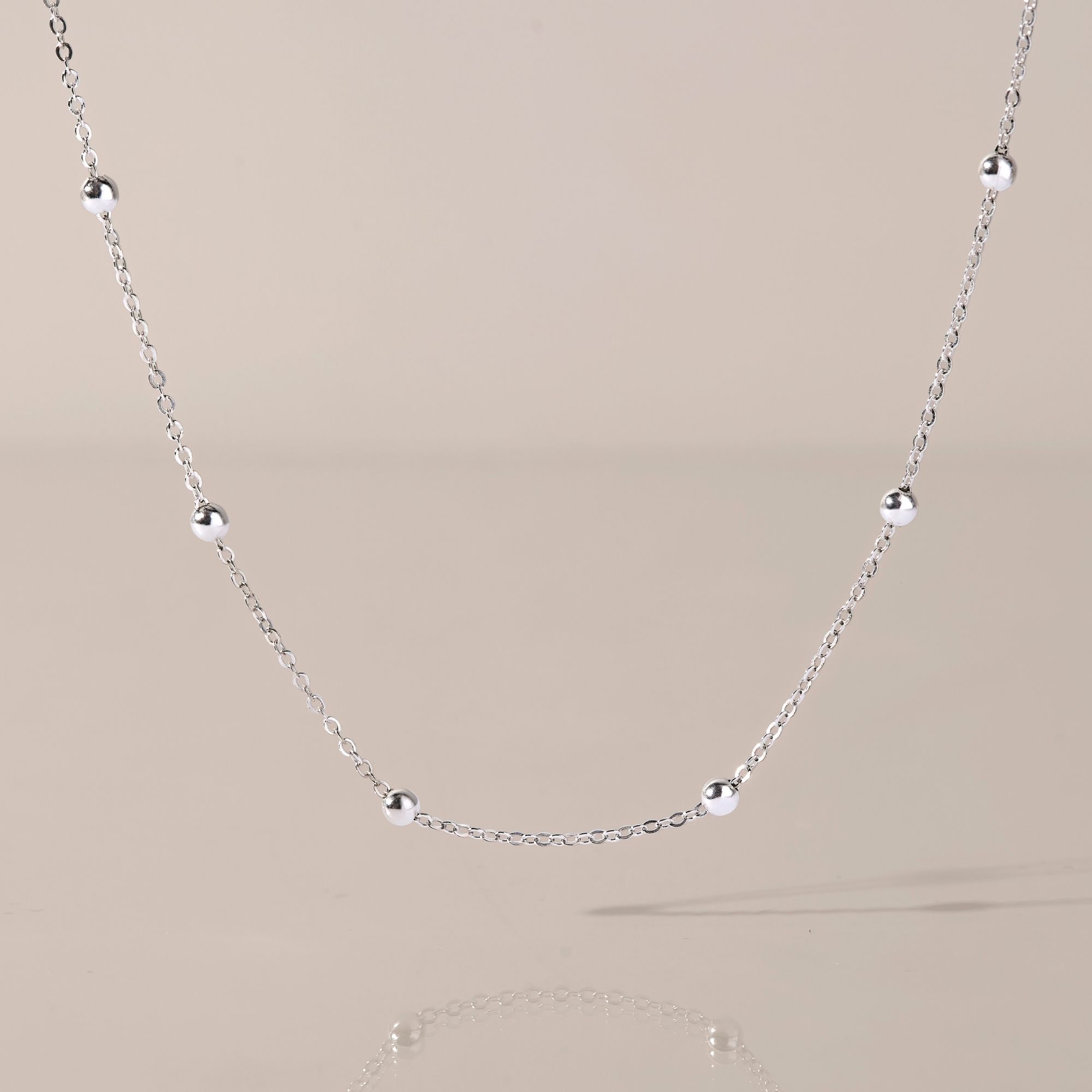 Dây Chuyền Bạc 925 Dây Xích Bi Classic - Beaded Chain - VCN24