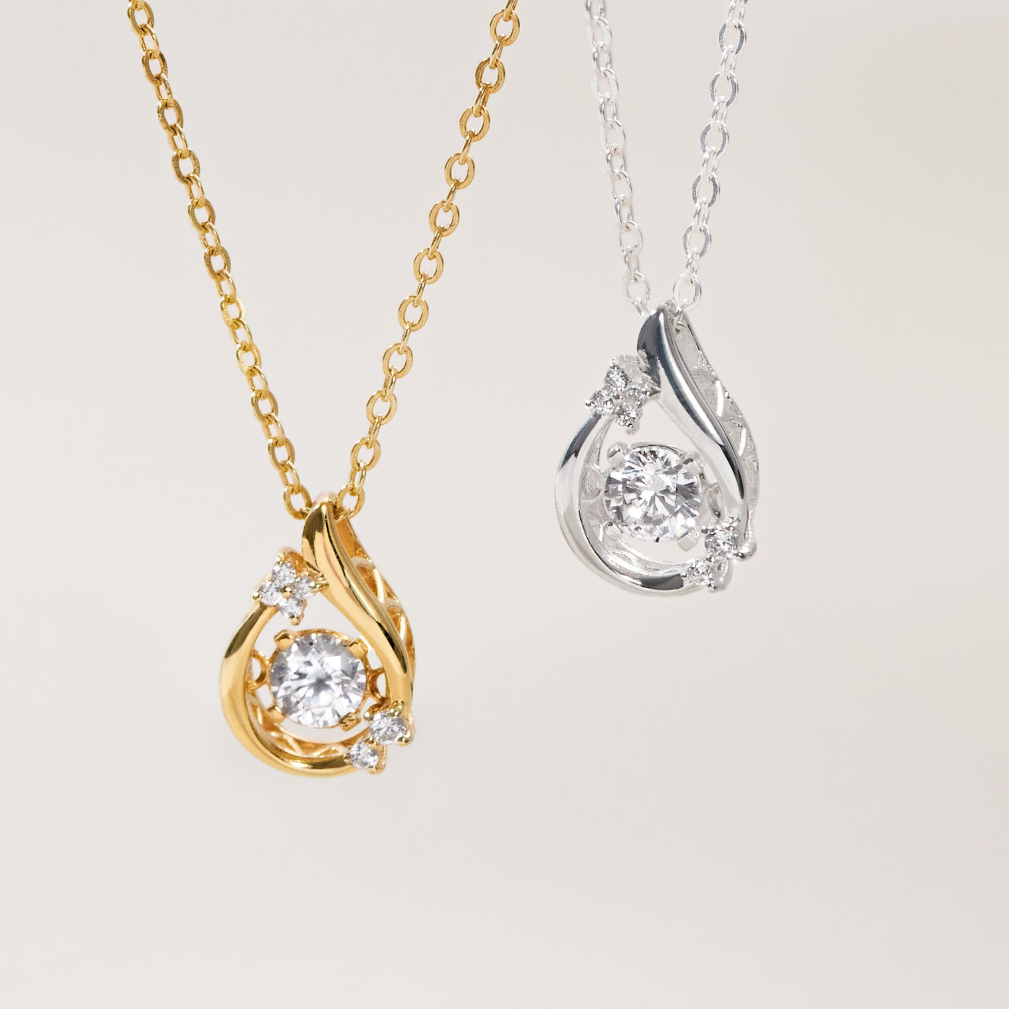 Dây Chuyền Bạc 925 Hình Giọt Nước Đá Nhảy Waterdrop Dancing Stone - VCN28