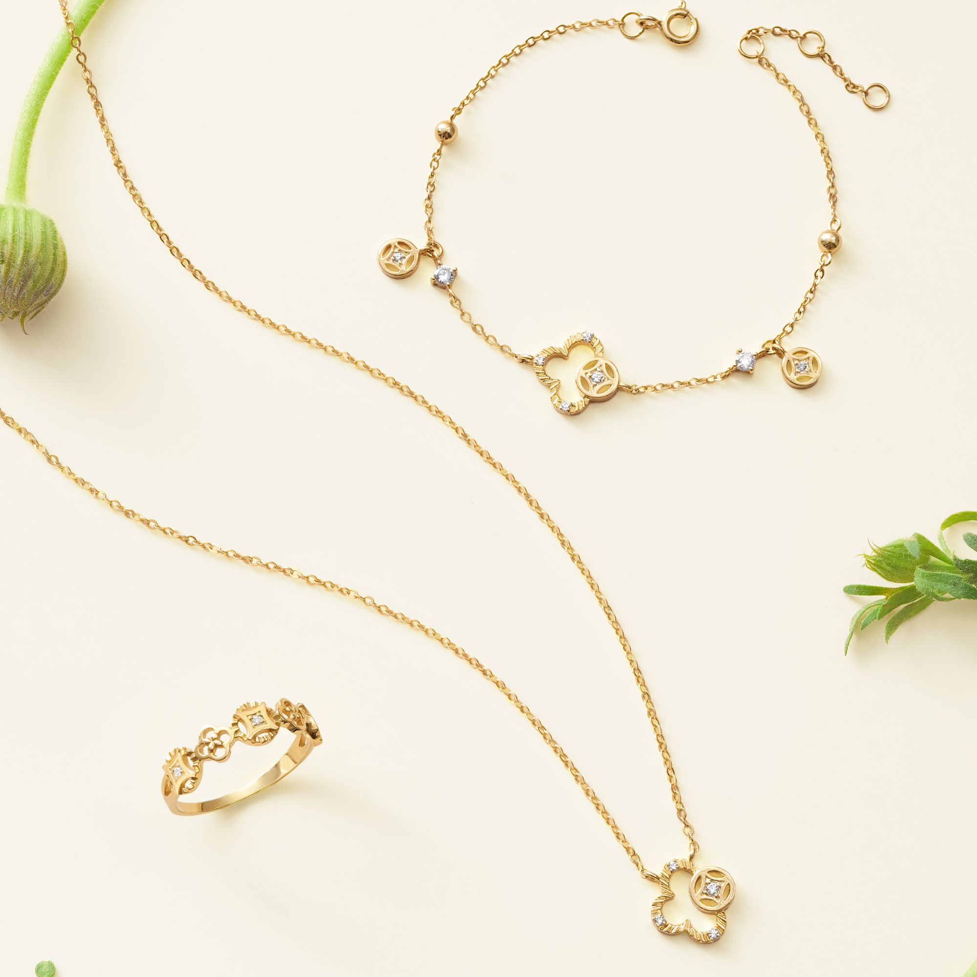 Lắc Tay Bạc 925 Kim Tiền Tài Lộc Đính Đá - VCB37