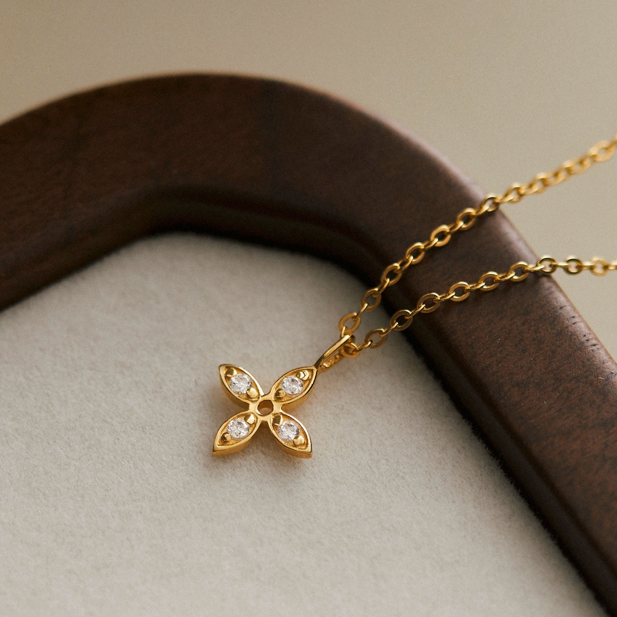 Dây Chuyền Bạc 925 Cỏ 4 Lá May Mắn - Tiny 4 Leaf Clover - VGN21