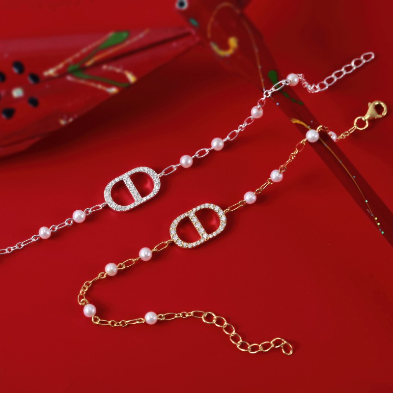 Vòng Tay Bạc 925 Ngọc Trai Tự Nhiên Phối Đá Xen Kẽ Luxury Pearls - VUB01