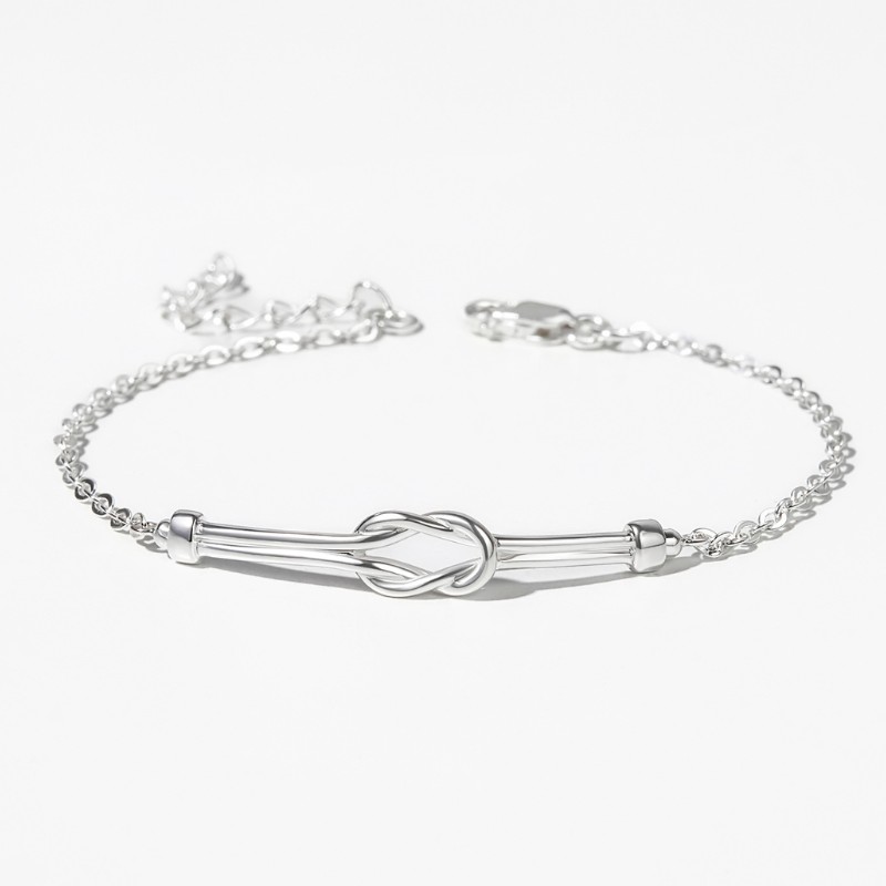 Vòng Tay Bạc 925 Nút Thắt Gắn Kết Cho Nữ Love Knot - VYB46