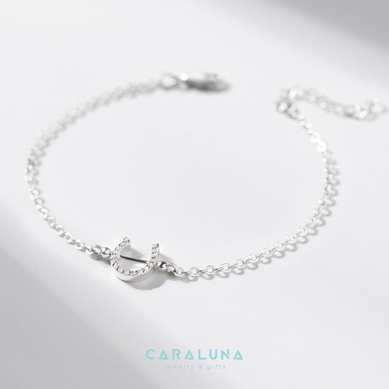 Vòng Tay Bạc 925 U and I Together Tình Yêu Đính Đá Well Wishes - VGB02