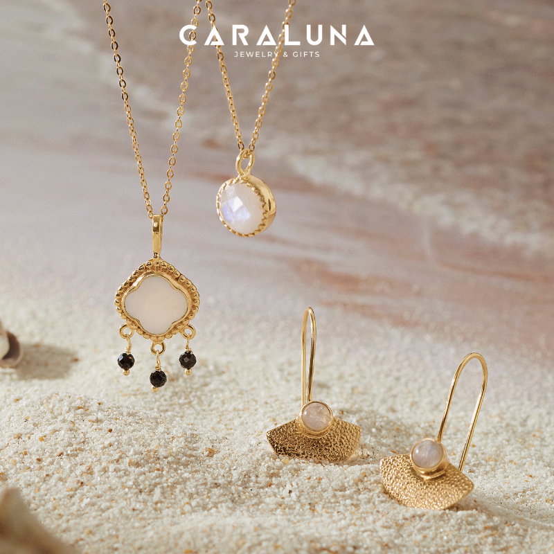 Dây Chuyền Bạc 925 Mặt Tròn Đá Rainbow Moonstone - VUN509