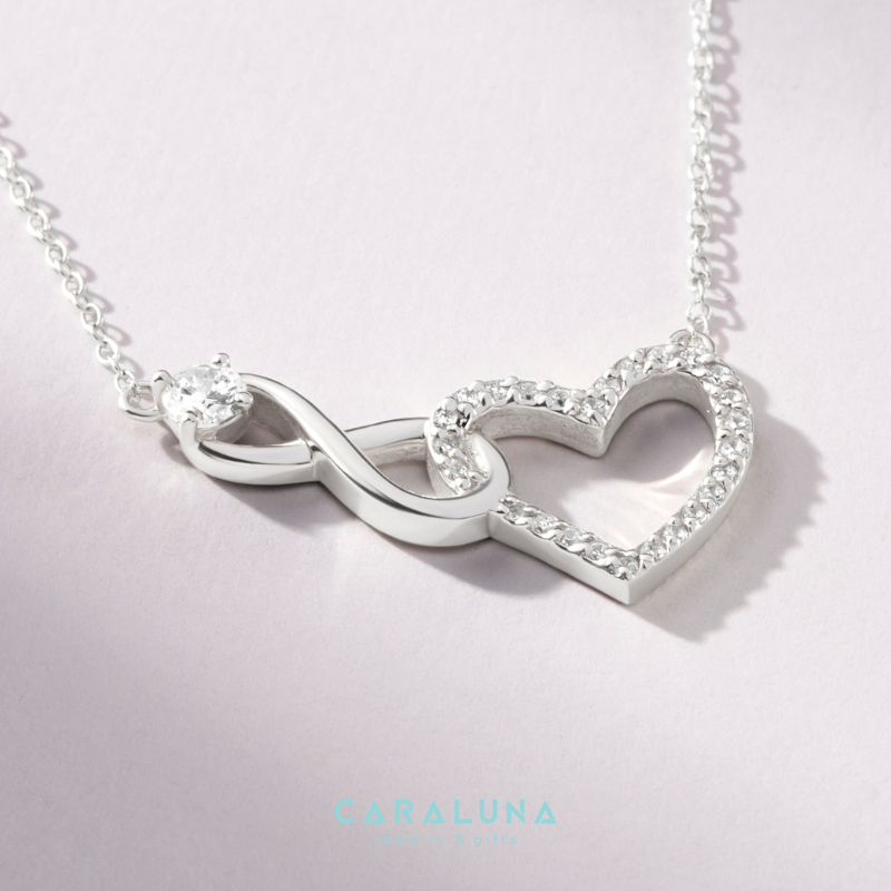 Lắc Tay Bạc 925 Trái Tim Vô Cực Đính Đá Tình Yêu Vĩnh Cửu - Infinite Love - VYB09