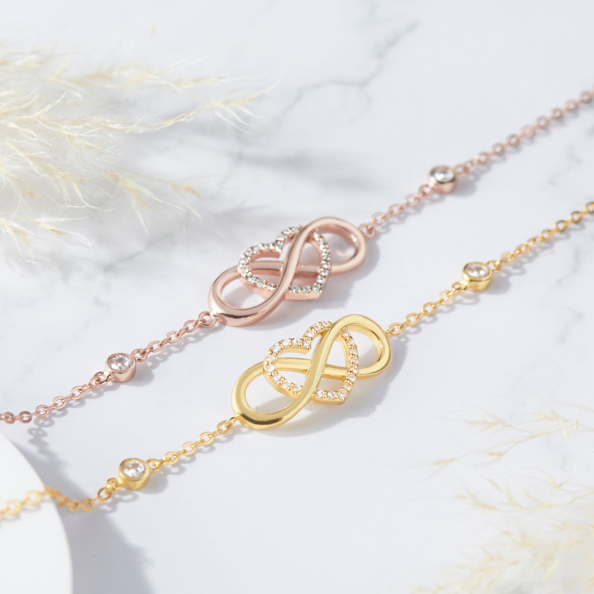 Quà Tặng 8/3 Lắc Tay Bạc 925 Trái Tim Vô Cực Đính Đá Mãi Yêu Infinite Love - VYB37