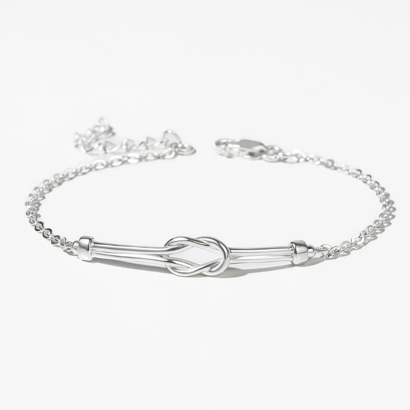 Vòng Tay Bạc 925 Nút Thắt Gắn Kết Cho Nữ Love Knot - VYB46