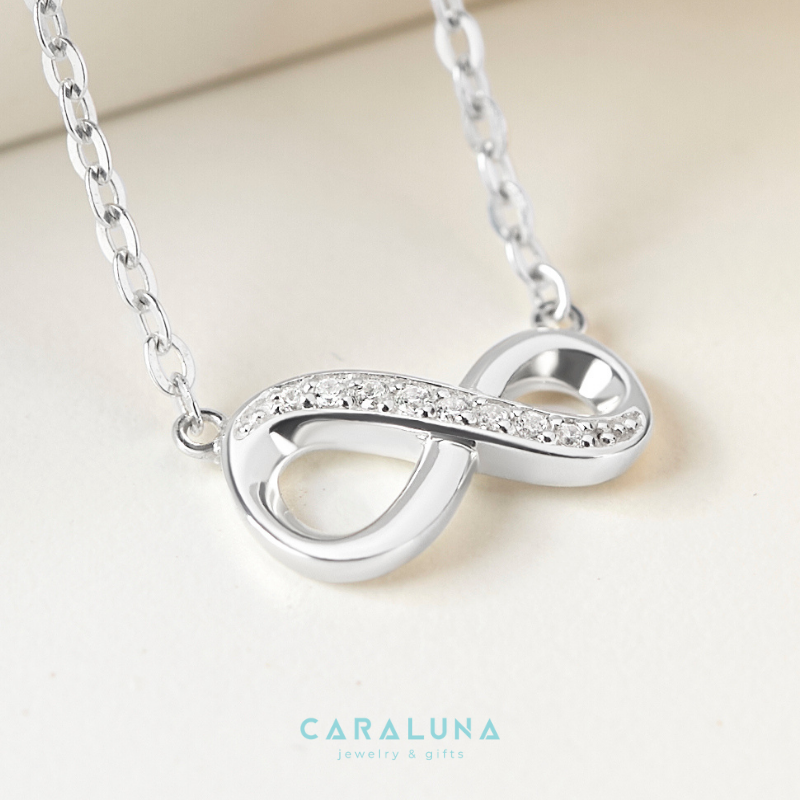 Dây Chuyền Bạc 925 Vô Cực Đính Đá Mãi Yêu - Infinite Love - VYN42