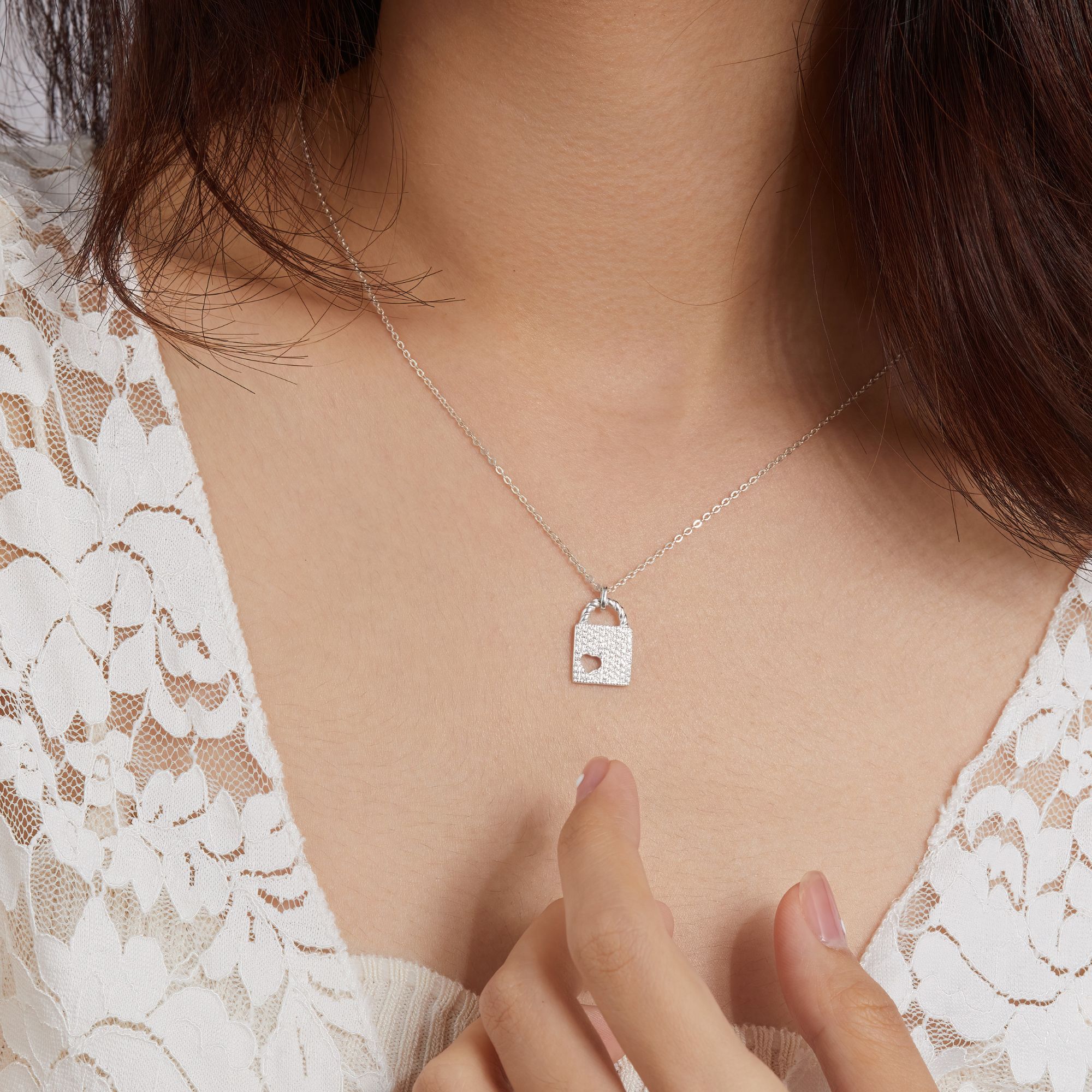 Mặt Dây Chuyền Bạc 925 Ổ Khoá Tình Yêu Heart Lock - VYP503