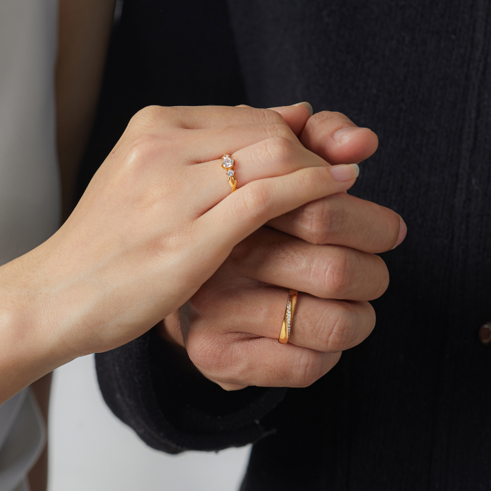 (Một Cặp) Nhẫn Đôi Freesize Bạc 925 Couple Ring - VYR01 & VYR04