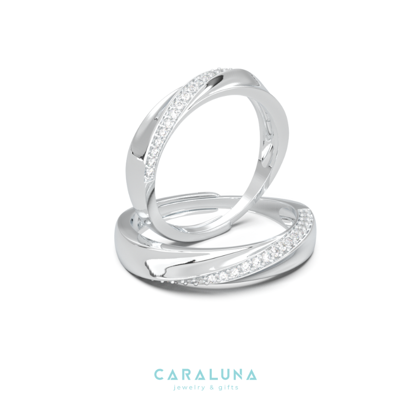 Nhẫn Bạc 925 Freesize Đính Đá Tình Yêu Cho Nam - Symbols Of Love - VYR04