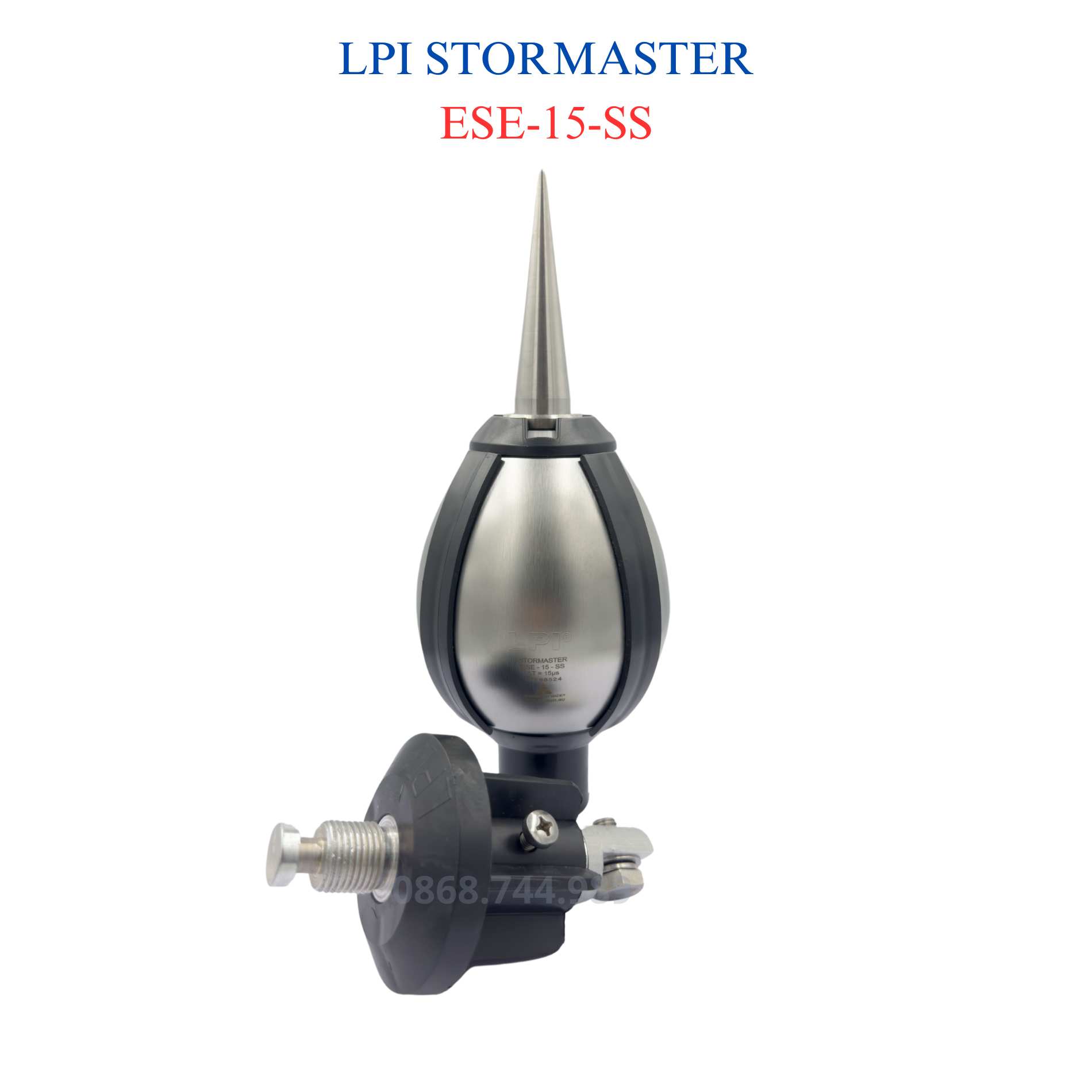 Kim thu sét LPI Stormaster ESE-15-SS: Bán kính bảo vệ 51m