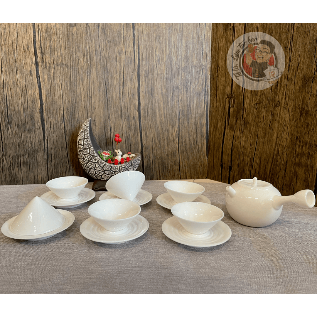 Bộ Trà Sứ Chén Nón