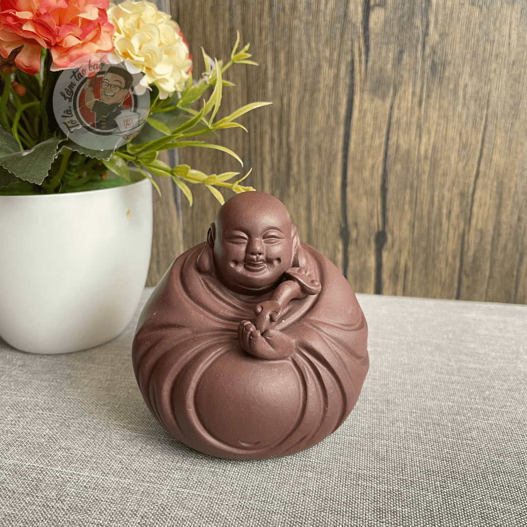 Tượng trà di lặc tử sa