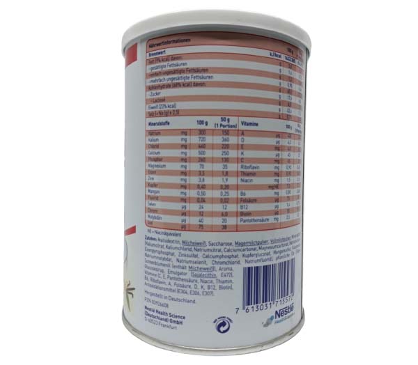 Sữa Palenum Nestle 450g của Đức cho bệnh nhân ung thư Thành phần sữa Palenum Nestle 450g của Đức cho bệnh nhân ung thư
