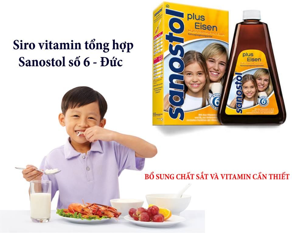 Sanostol số 6 - vitamin tổng hợp cho bé từ 6 tuổi và người lớn