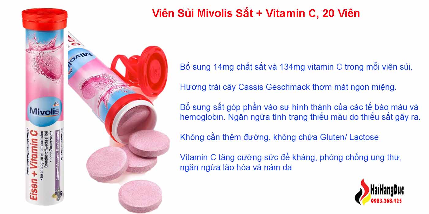 Viên sủi Sắt + Vitamin C